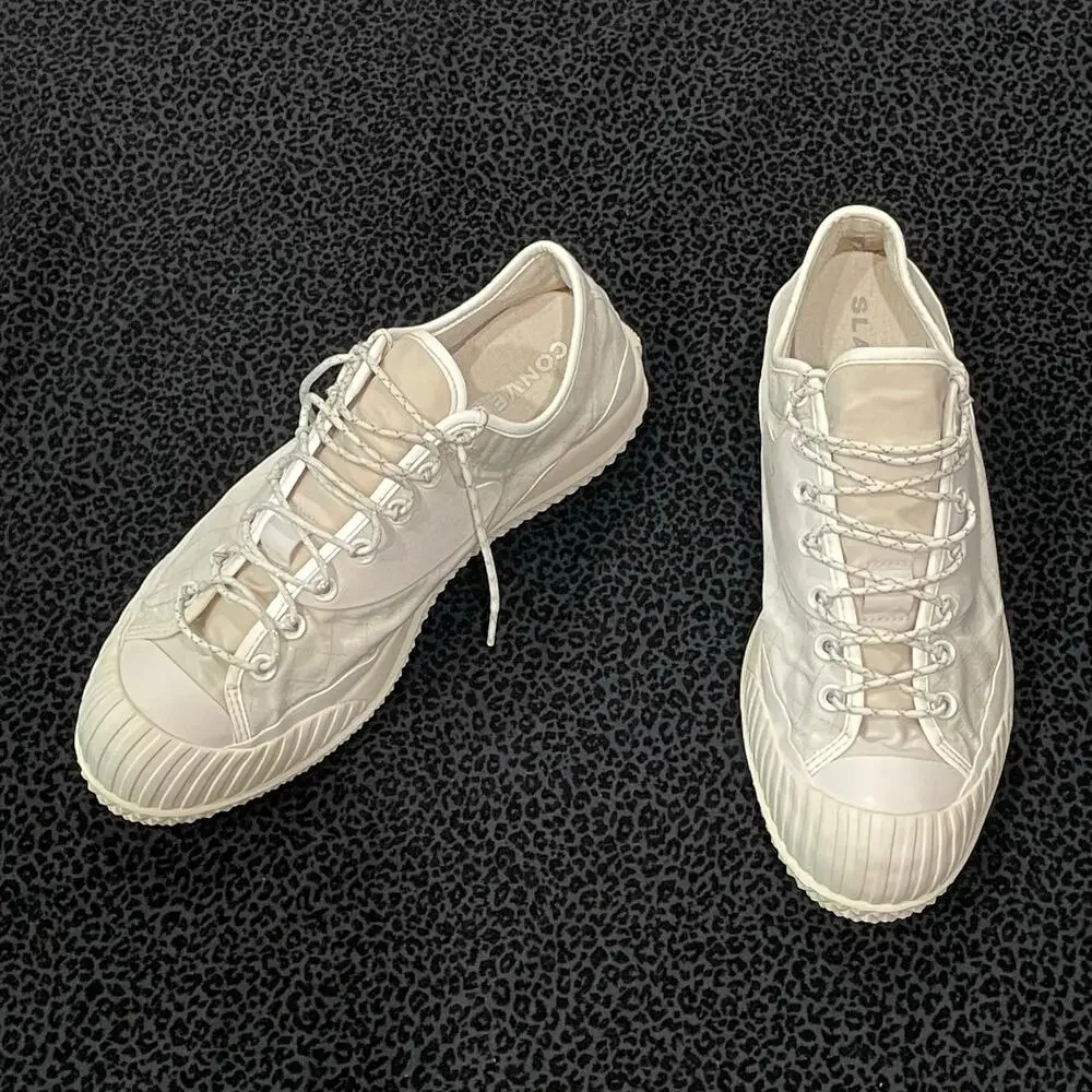Converse Men’s Low Top Sneakers in Off-White - Picture 1 of 7